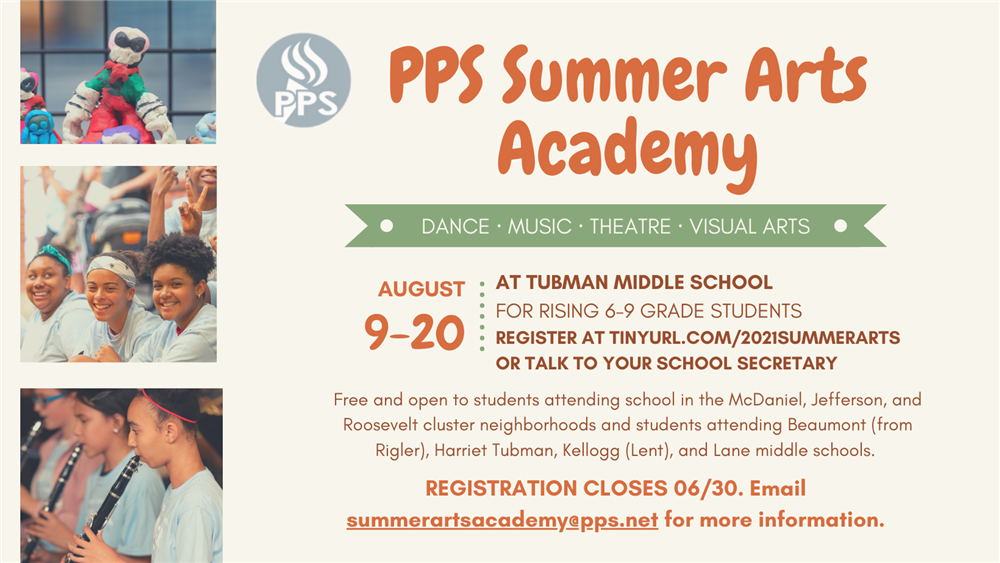 The central office Visual & Performing Arts (VAPA) team is excited to announce the 2021 Summer Arts Academy taking place in p